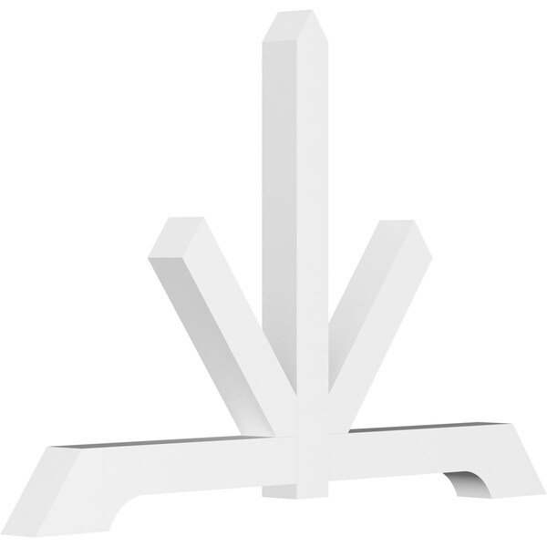 Ekena Millwork Vanguard Architectural Grade PVC Gable Bracket, 96"W x 64"H x 6"D x 6"F, 16/12 Pitch GBP096X64X0606VAN00 - main